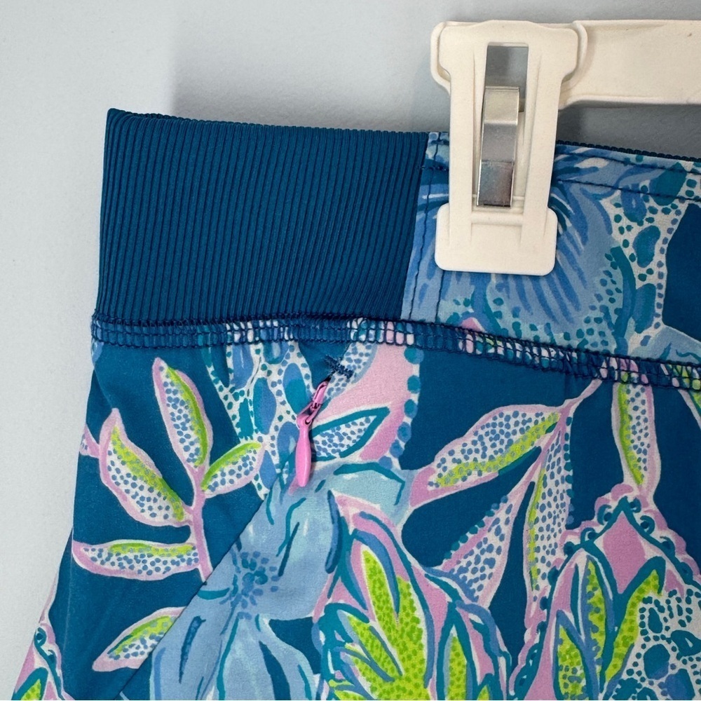 Lilly Pulitzer Luxleta Skort Blue and Pink Floral Print Size Large - Picture 3 of 10